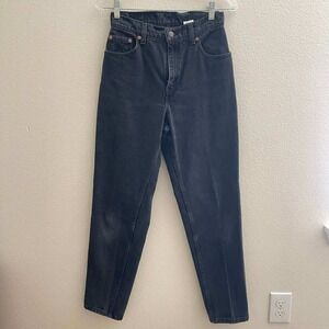 Levis 551 Vintage 90s Made in USA Black Relaxed Fit Tapered Leg Jeans Womens 6 M